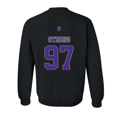 Northwestern - NCAA Football : Braxton Strong - Classic Shersey Crewneck Sweatshirt-1