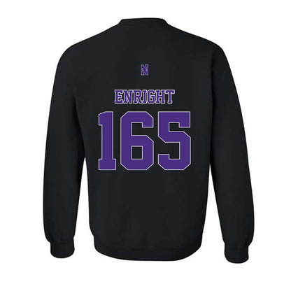 Northwestern - NCAA Wrestling : Eddie Enright - Classic Shersey Crewneck Sweatshirt-1