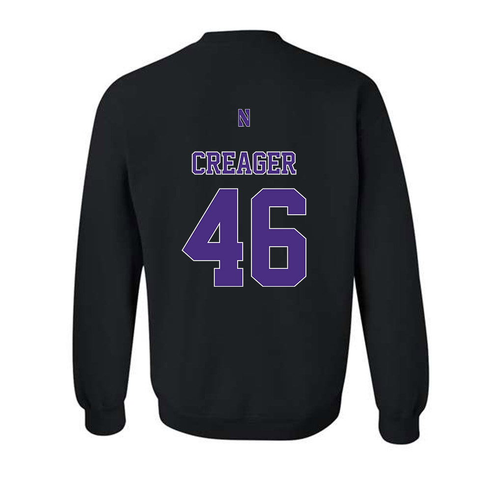 Northwestern - NCAA Football : Lincoln Creager - Classic Shersey Crewneck Sweatshirt-1