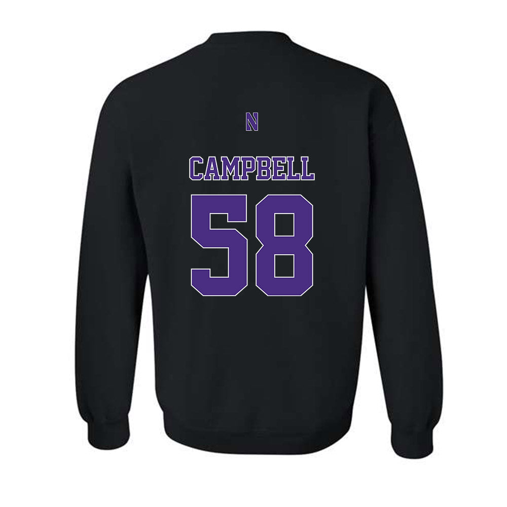 Northwestern - NCAA Football : Nathaniel Campbell - Classic Shersey Crewneck Sweatshirt-1