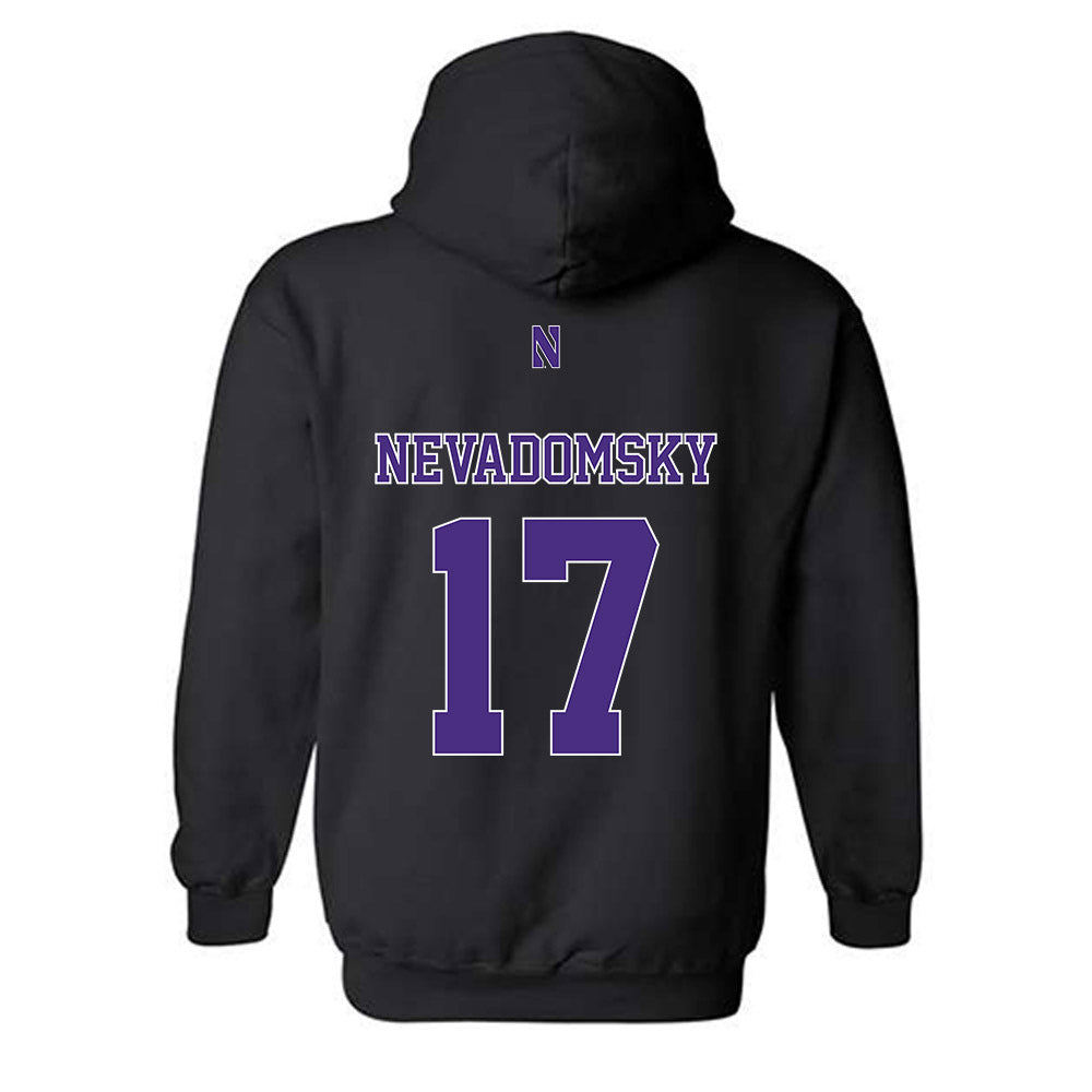 Northwestern - NCAA Women's Soccer : Presley Nevadomsky - Classic Shersey Hooded Sweatshirt-1