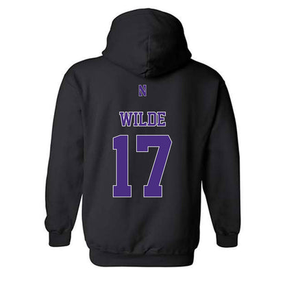 Northwestern - NCAA Football : Griffin Wilde - Classic Shersey Hooded Sweatshirt-1