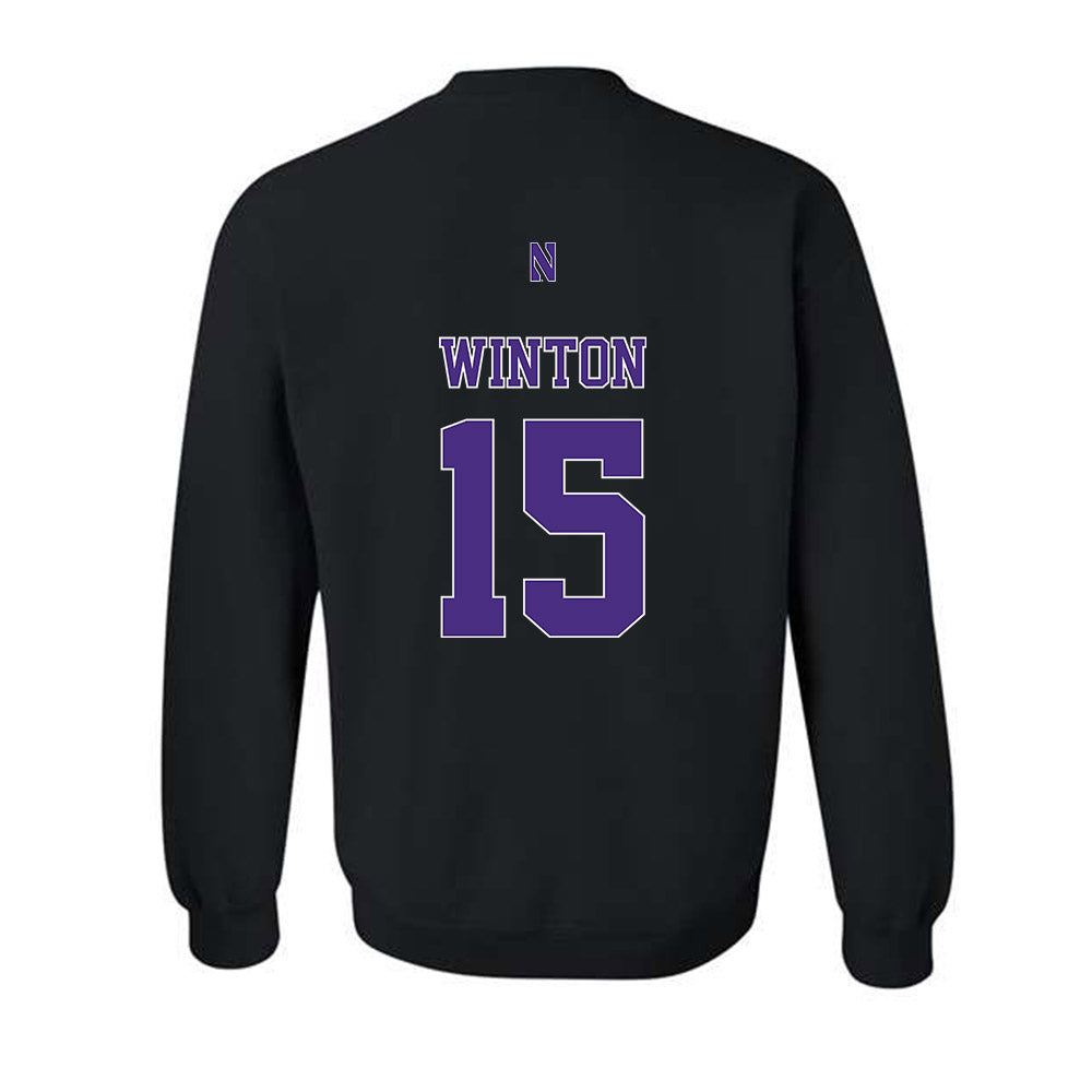 Northwestern - NCAA Football : Sean Winton - Classic Shersey Crewneck Sweatshirt-1