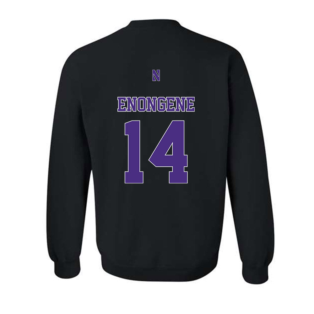 Northwestern - NCAA Football : Dube Enongene - Classic Shersey Crewneck Sweatshirt-1