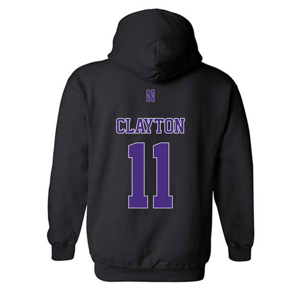 Northwestern - NCAA Men's Basketball : Jordan Clayton - Classic Shersey Hooded Sweatshirt