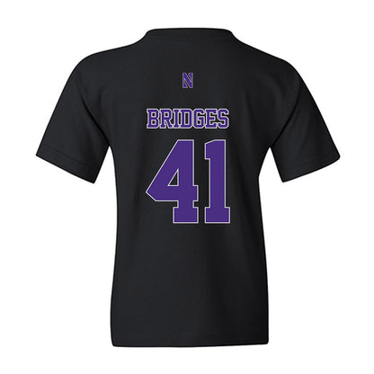 Northwestern - NCAA Baseball : Tommy Bridges - Classic Shersey Youth T-Shirt-1