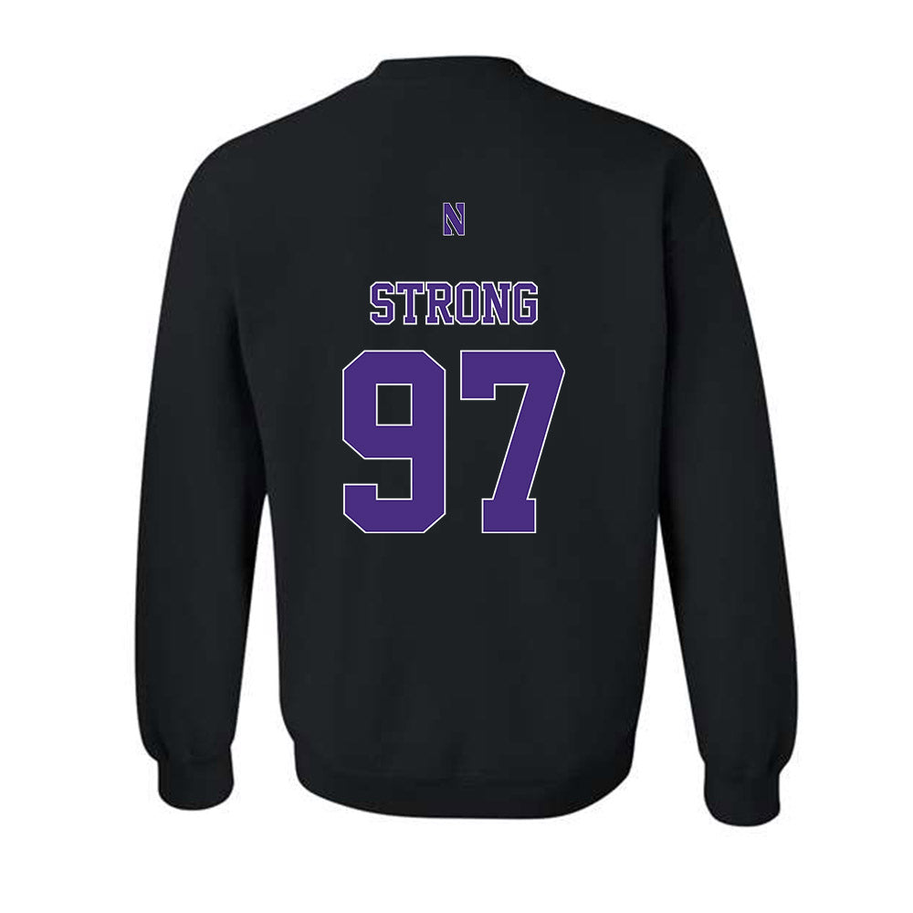 Northwestern - NCAA Football : Braxton Strong - Classic Shersey Crewneck Sweatshirt-1