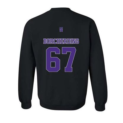 Northwestern - NCAA Football : Jace Borcherding - Classic Shersey Crewneck Sweatshirt-1