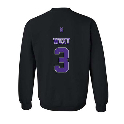 Northwestern - NCAA Men's Basketball : Jake West - Classic Shersey Crewneck Sweatshirt-1