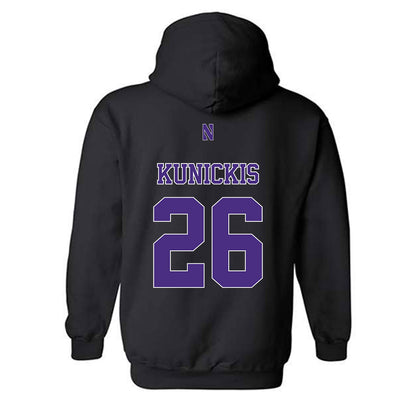 Northwestern - NCAA Football : Albert Kunickis - Classic Shersey Hooded Sweatshirt-1