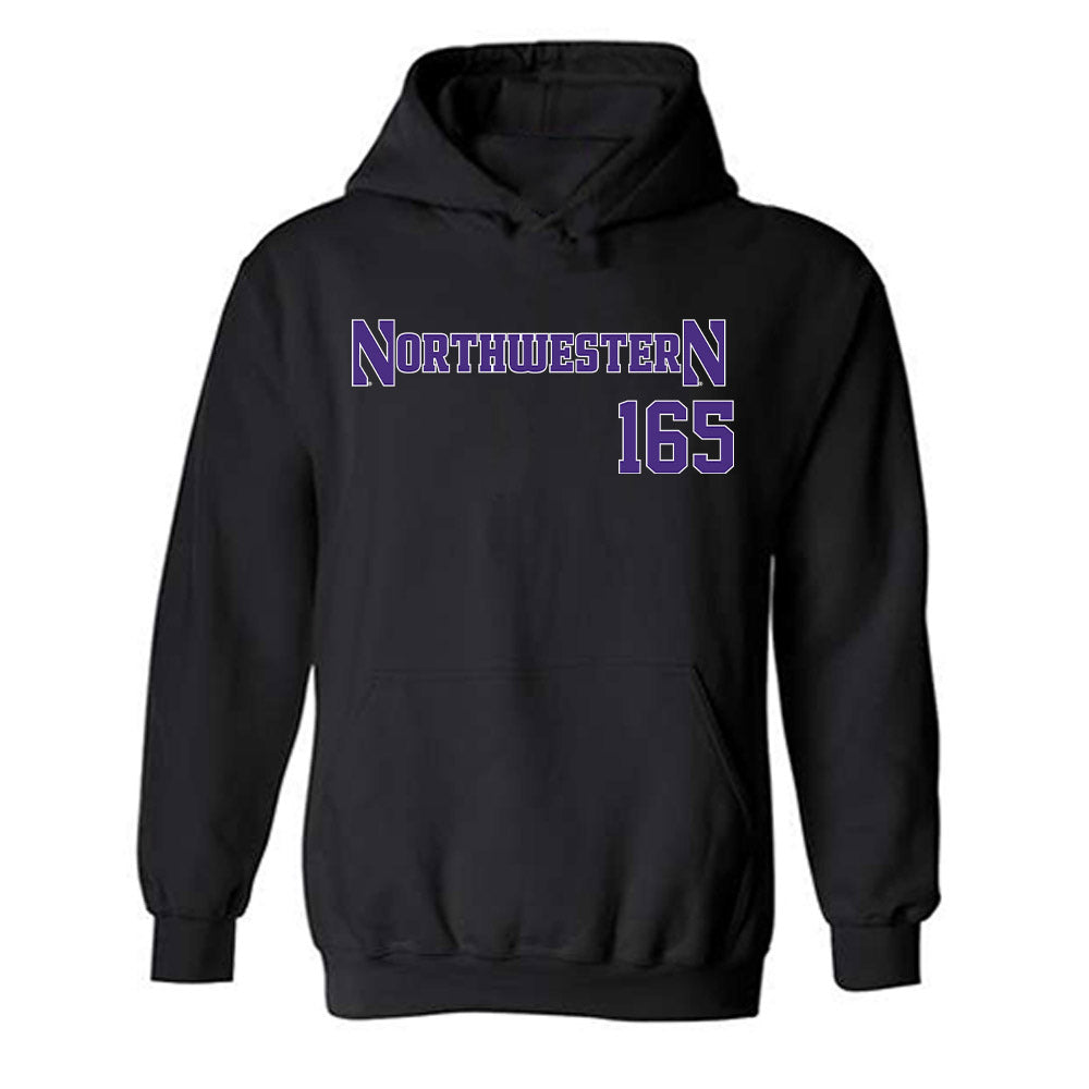 Northwestern - NCAA Wrestling : Eddie Enright - Classic Shersey Hooded Sweatshirt-0