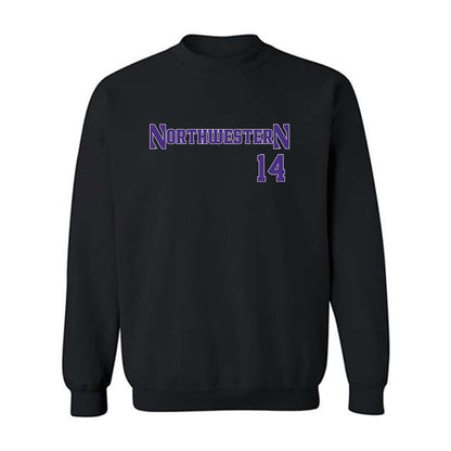 Northwestern - NCAA Football : Yannis Karlaftis - Classic Shersey Crewneck Sweatshirt-0