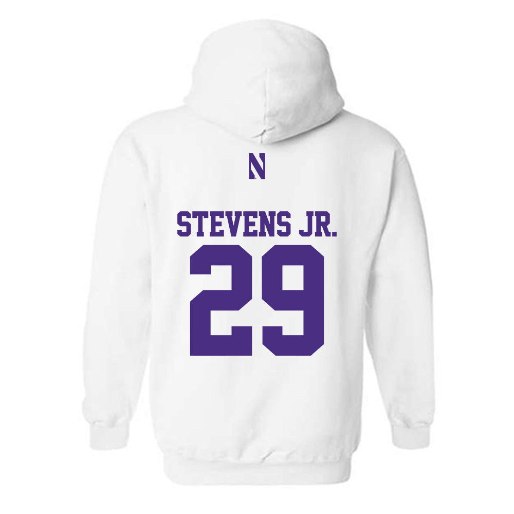 Northwestern - NCAA Football : JonJon Stevens Jr. - Classic Shersey Hooded Sweatshirt-1