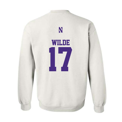 Northwestern - NCAA Football : Griffin Wilde - Classic Shersey Crewneck Sweatshirt-1