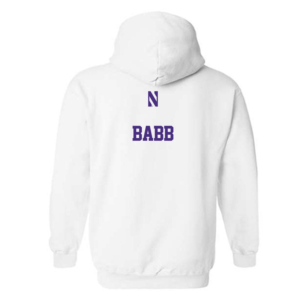 Northwestern - NCAA Women's Cross Country : Kyla Babb - Classic Shersey Hooded Sweatshirt-1