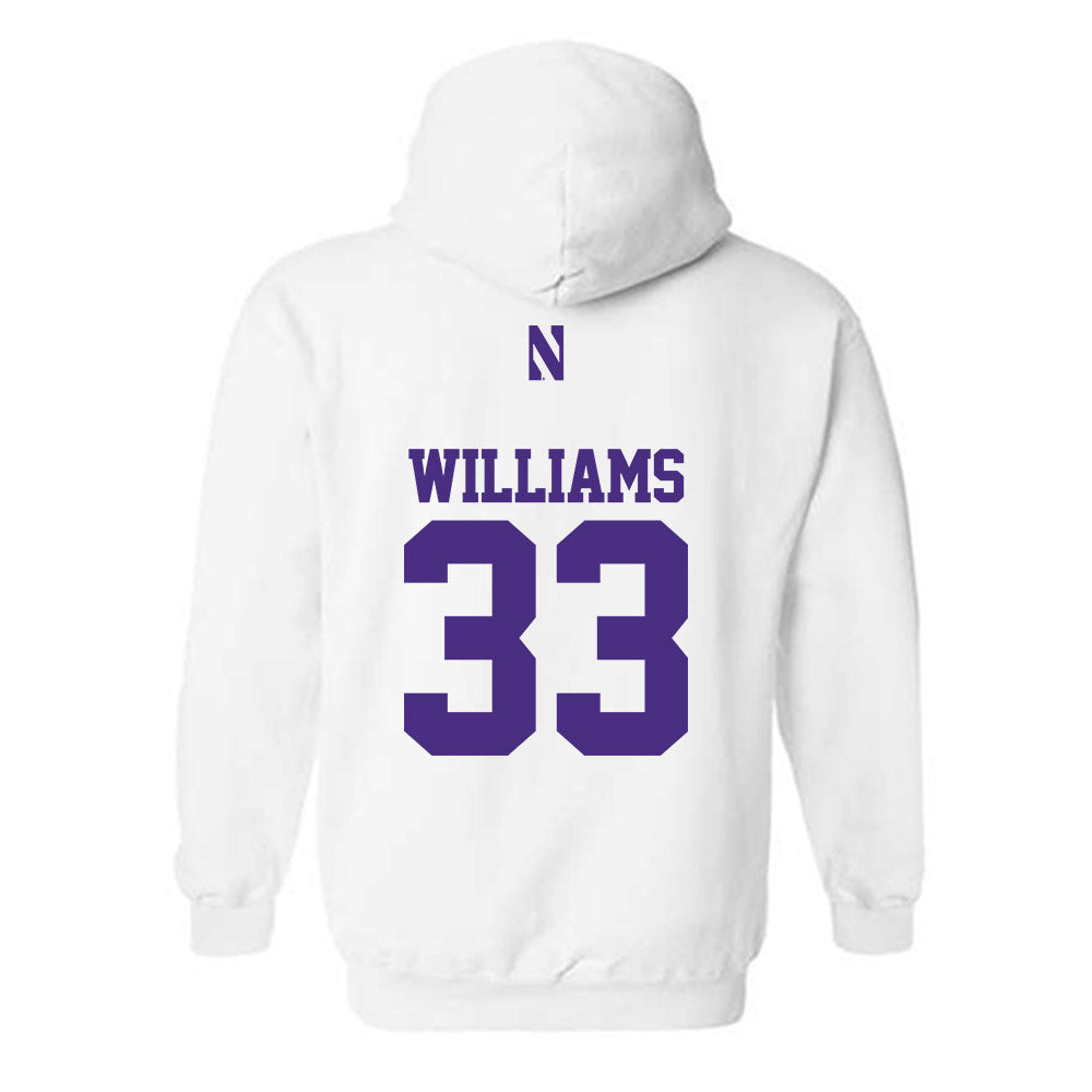 Northwestern - NCAA Women's Basketball : Taylor Williams - Classic Shersey Hooded Sweatshirt-1