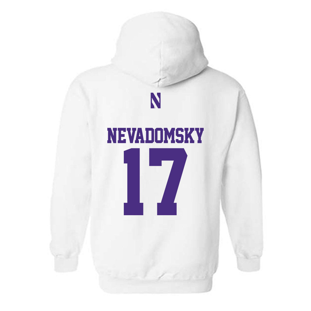 Northwestern - NCAA Women's Soccer : Presley Nevadomsky - Classic Shersey Hooded Sweatshirt-1