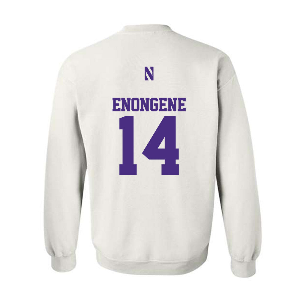 Northwestern - NCAA Football : Dube Enongene - Classic Shersey Crewneck Sweatshirt-1