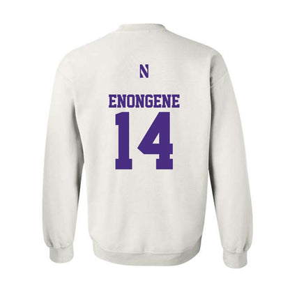 Northwestern - NCAA Football : Dube Enongene - Classic Shersey Crewneck Sweatshirt-1