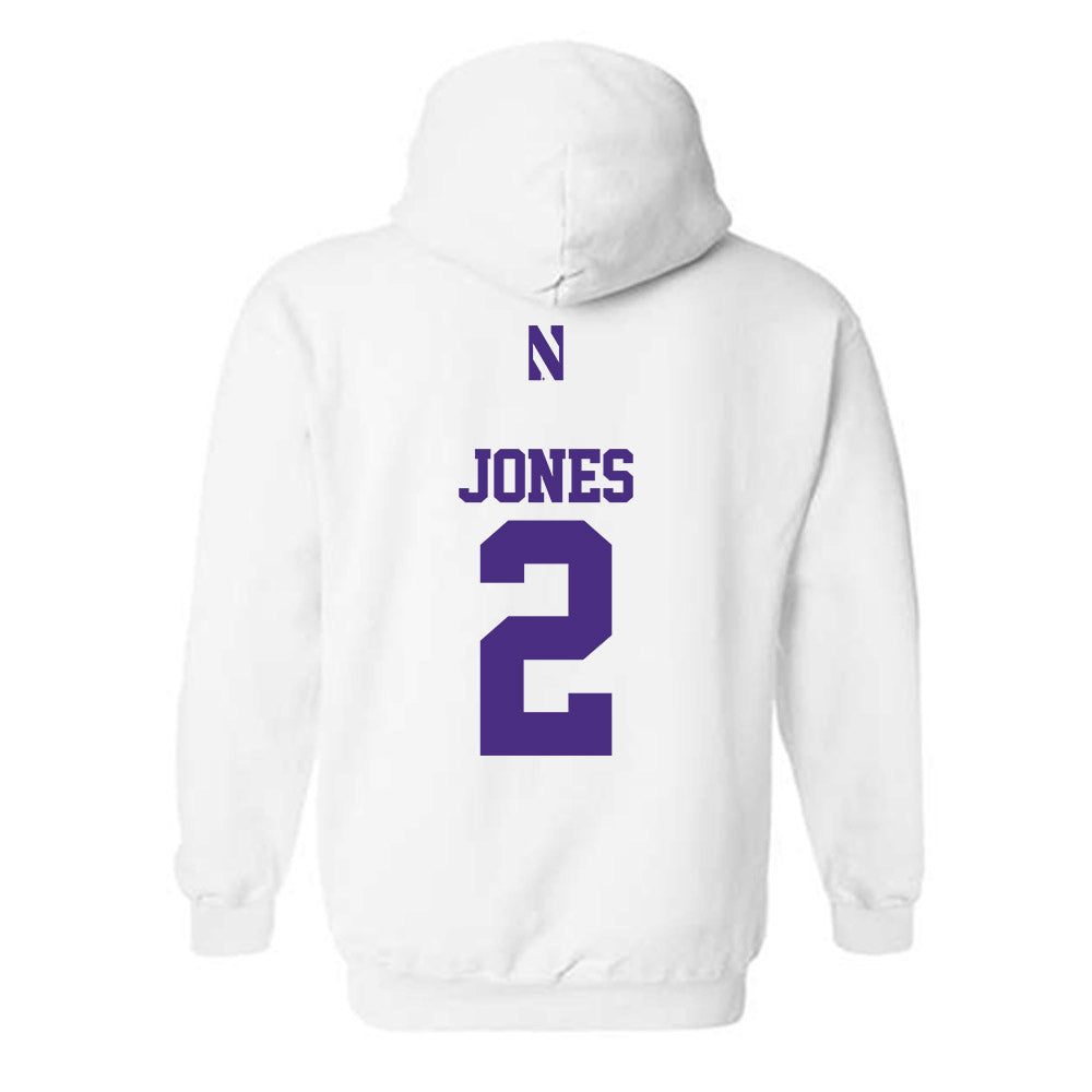 Northwestern - NCAA Women's Basketball : Kyla Jones - Classic Shersey Hooded Sweatshirt-1