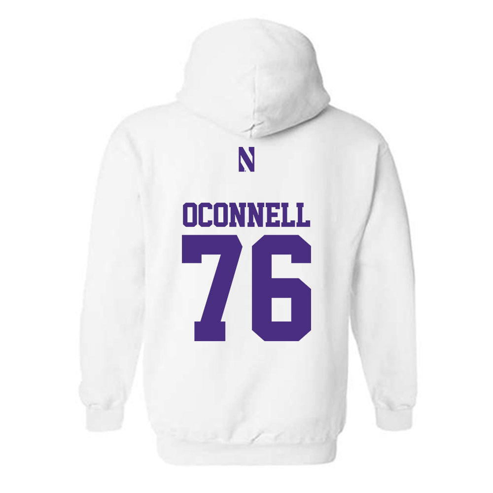 Northwestern - NCAA Football : Michael OConnell - Classic Shersey Hooded Sweatshirt-1