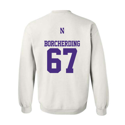 Northwestern - NCAA Football : Jace Borcherding - Classic Shersey Crewneck Sweatshirt-1