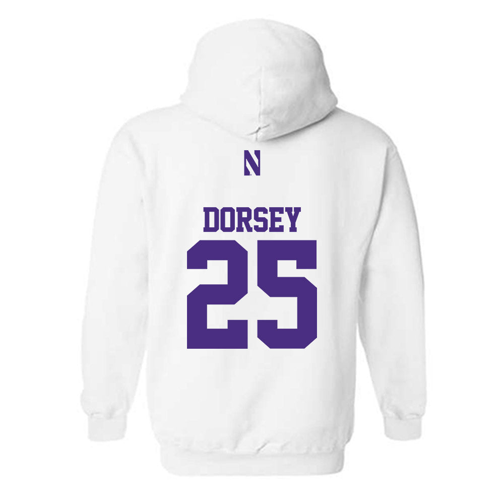 Northwestern - NCAA Football : Marquet Dorsey - Classic Shersey Hooded Sweatshirt-1
