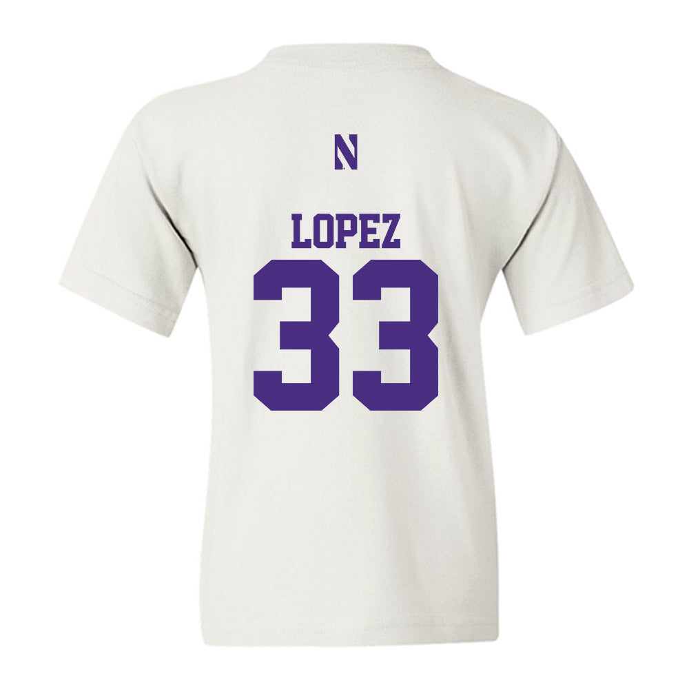 Northwestern - NCAA Women's Basketball : Amparo Lopez - Classic Shersey Youth T-Shirt-1