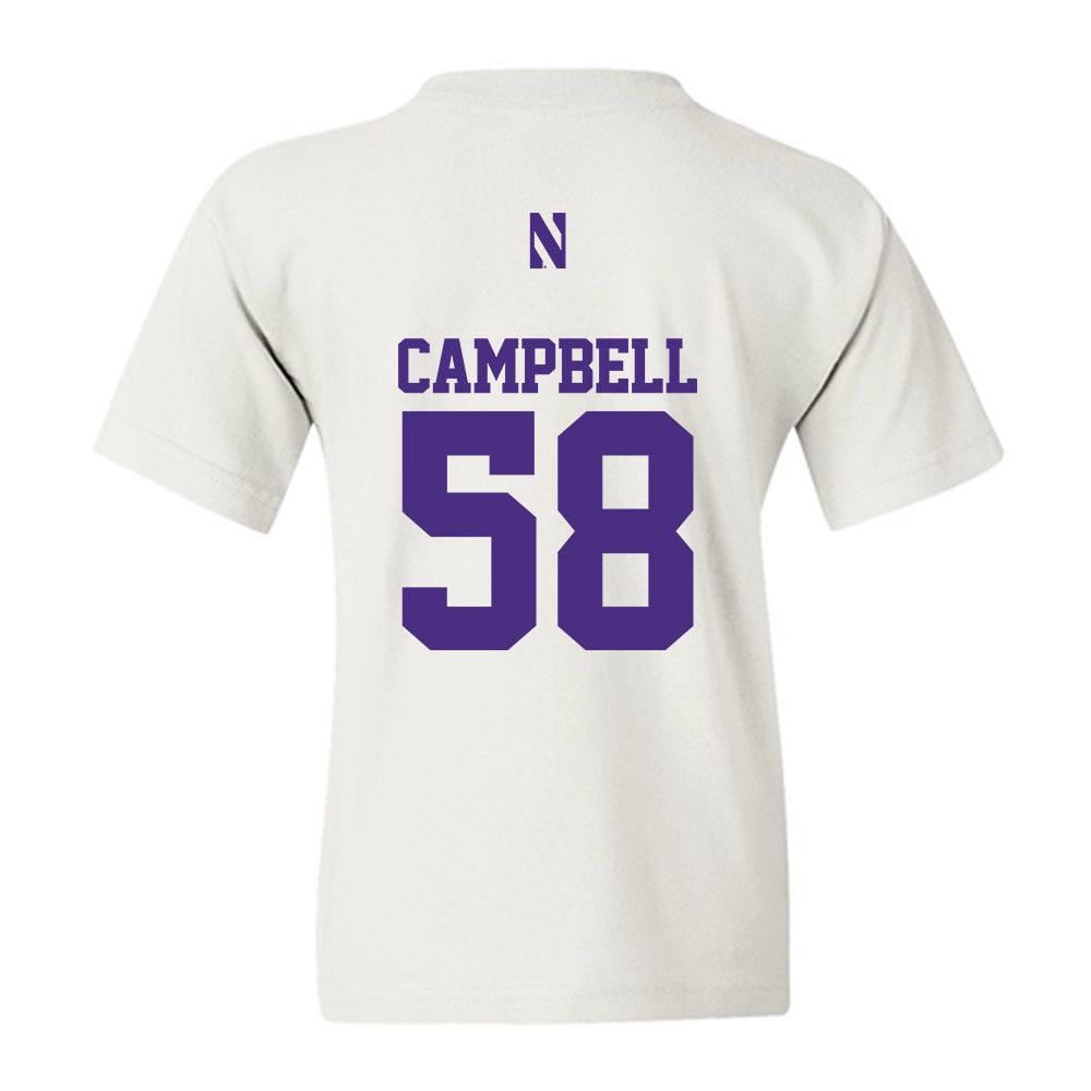 Northwestern - NCAA Football : Nathaniel Campbell - Classic Shersey Youth T-Shirt-1
