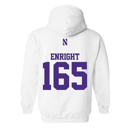 Northwestern - NCAA Wrestling : Eddie Enright - Classic Shersey Hooded Sweatshirt-1