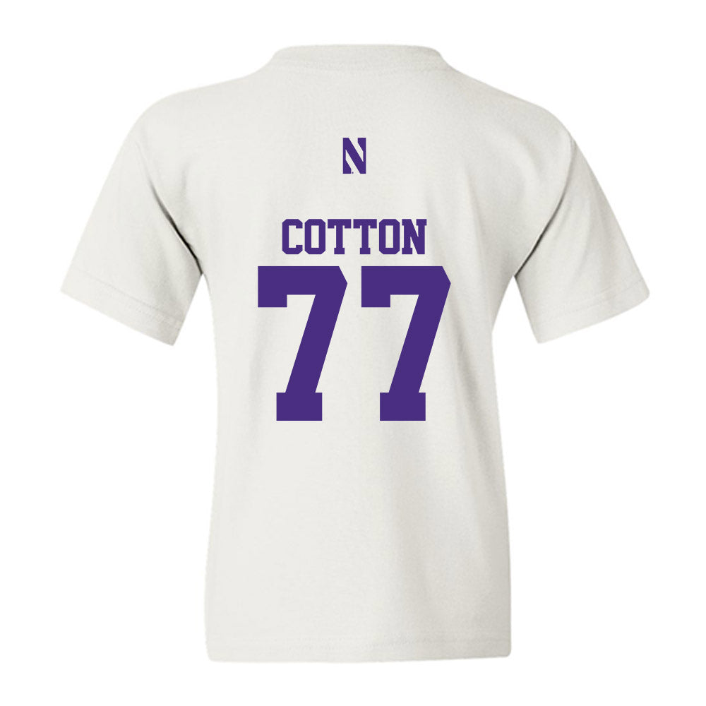 Northwestern - NCAA Football : Idrys Cotton - Classic Shersey Youth T-Shirt-1