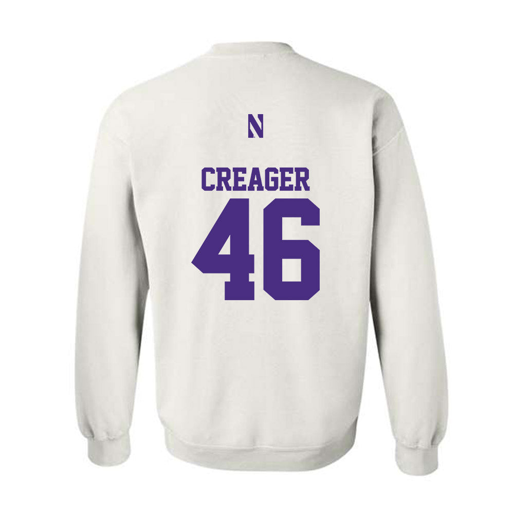 Northwestern - NCAA Football : Lincoln Creager - Classic Shersey Crewneck Sweatshirt-1