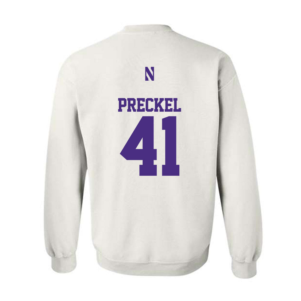 Northwestern - NCAA Football : Robby Preckel - Classic Shersey Crewneck Sweatshirt-1