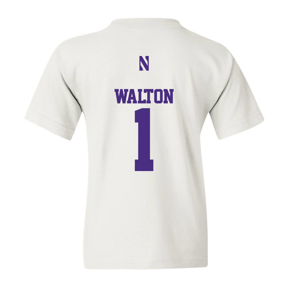 Northwestern - NCAA Women's Basketball : Xamiya Walton - Classic Shersey Youth T-Shirt