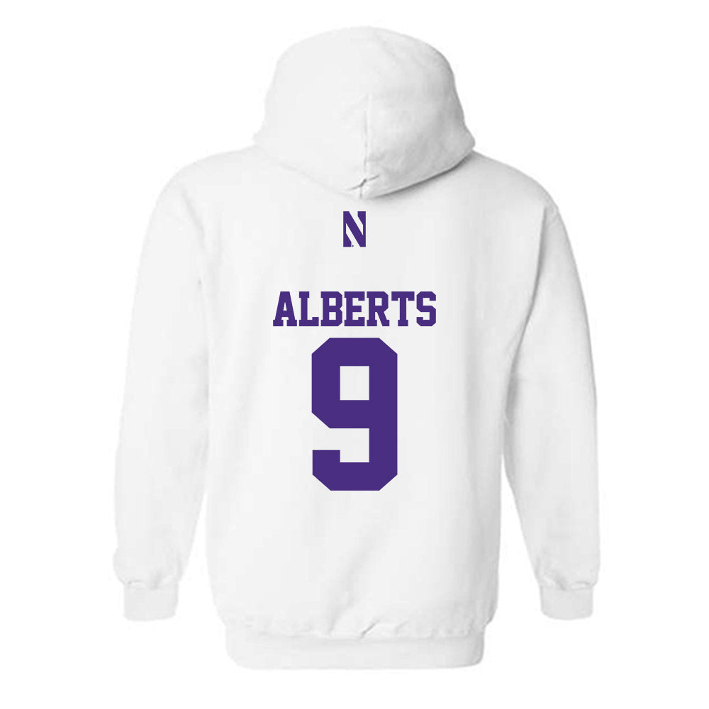 Northwestern - NCAA Women's Soccer : Audrey Alberts - Classic Shersey Hooded Sweatshirt-1