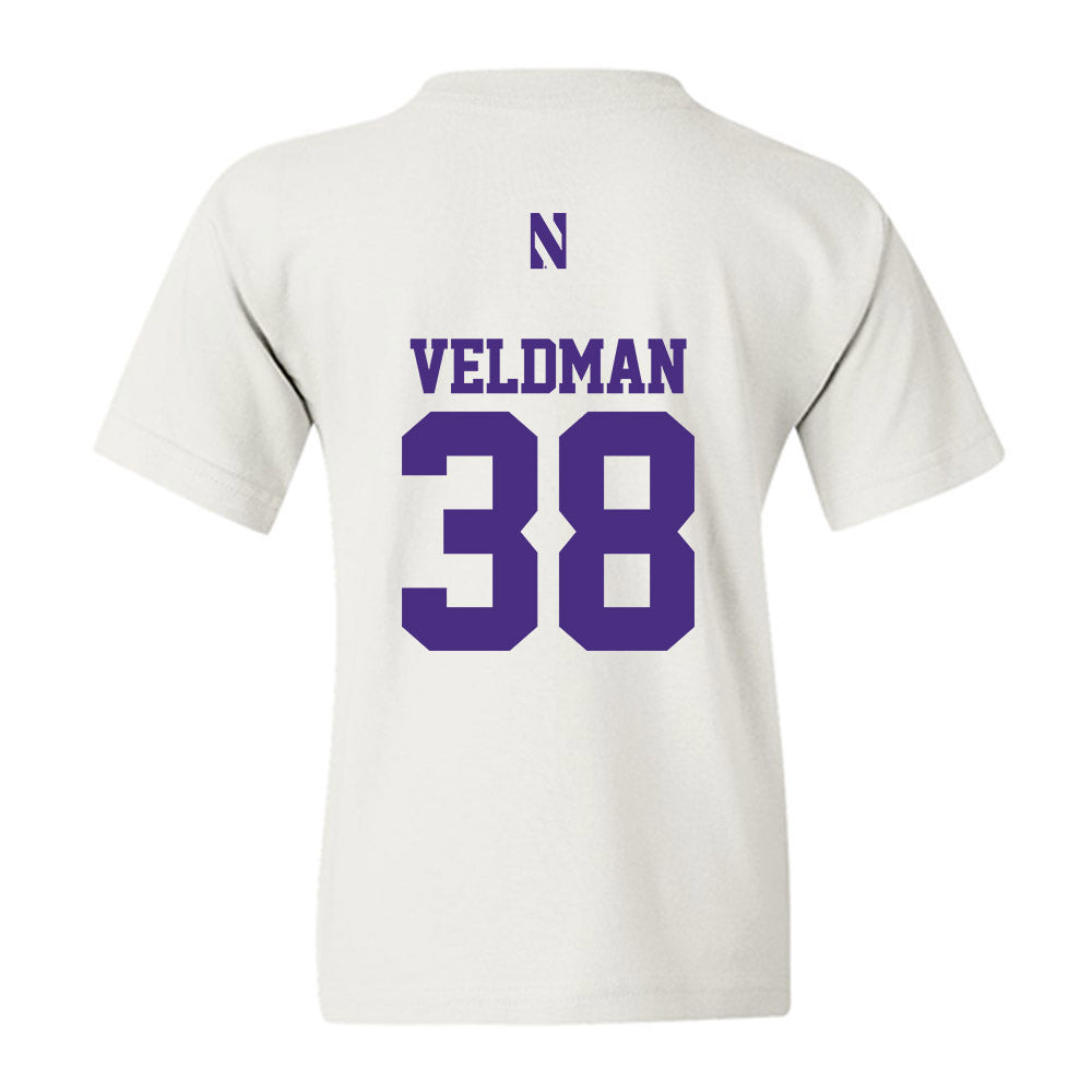 Northwestern - NCAA Football : Joshua Veldman - Classic Shersey Youth T-Shirt-1