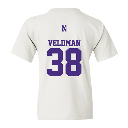 Northwestern - NCAA Football : Joshua Veldman - Classic Shersey Youth T-Shirt-1