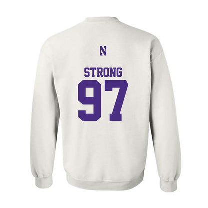 Northwestern - NCAA Football : Braxton Strong - Classic Shersey Crewneck Sweatshirt-1