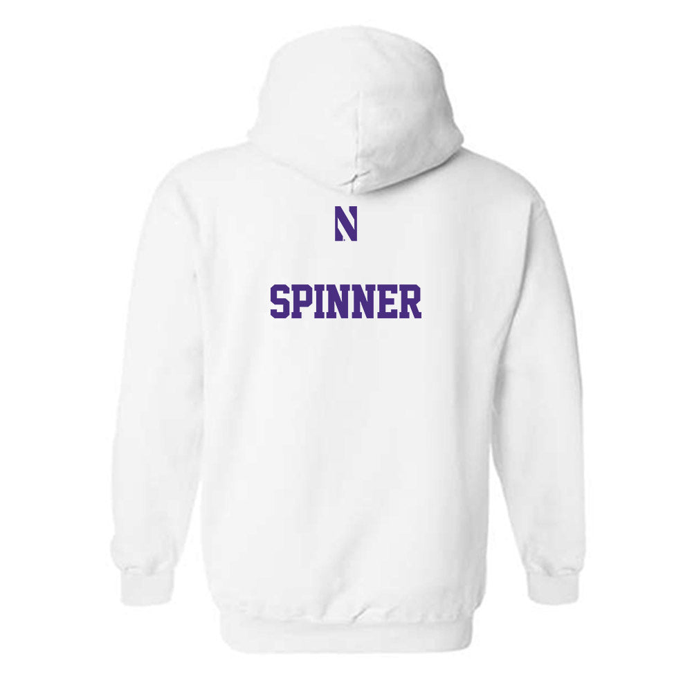 Northwestern - NCAA Men's Swimming & Diving : Wiley Spinner - Classic Shersey Hooded Sweatshirt