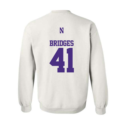 Northwestern - NCAA Baseball : Tommy Bridges - Classic Shersey Crewneck Sweatshirt-1