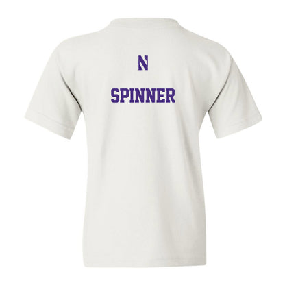 Northwestern - NCAA Men's Swimming & Diving : Wiley Spinner - Classic Shersey Youth T-Shirt