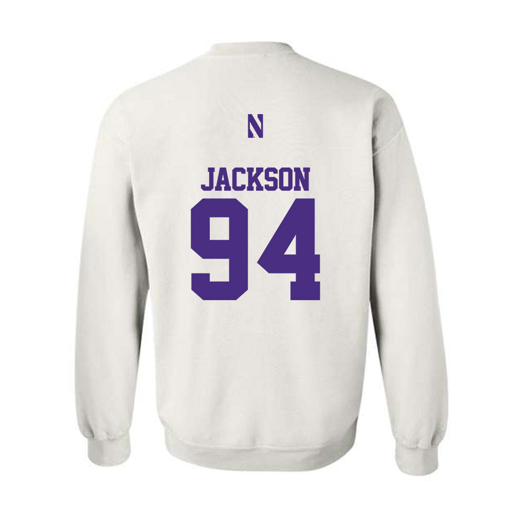 Northwestern - NCAA Football : Miguel Jackson - Classic Shersey Crewneck Sweatshirt-1