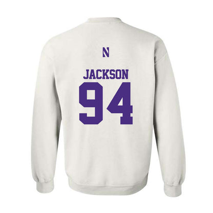 Northwestern - NCAA Football : Miguel Jackson - Classic Shersey Crewneck Sweatshirt-1