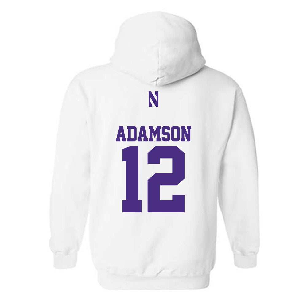 Northwestern - NCAA Women's Lacrosse : Olivia Adamson - Classic Shersey Hooded Sweatshirt-1