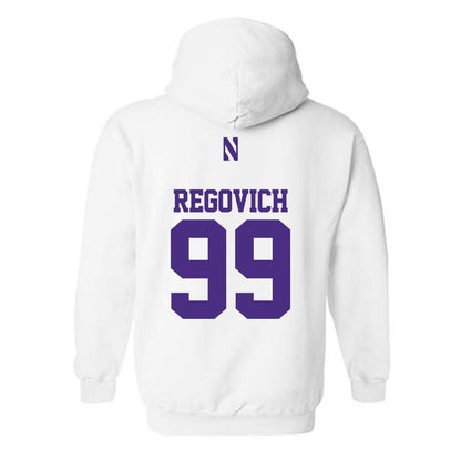 Northwestern - NCAA Football : Troy Regovich - Classic Shersey Hooded Sweatshirt-1