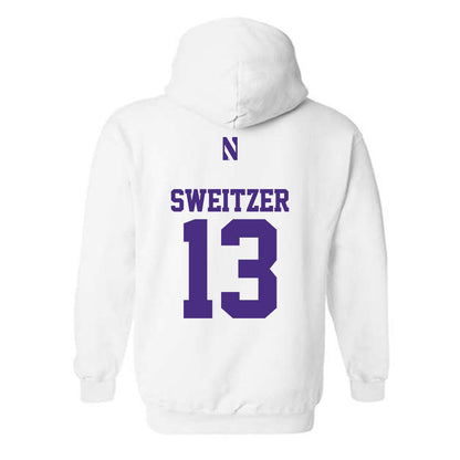 Northwestern - NCAA Women's Lacrosse : Delaney Sweitzer - Classic Shersey Hooded Sweatshirt-1
