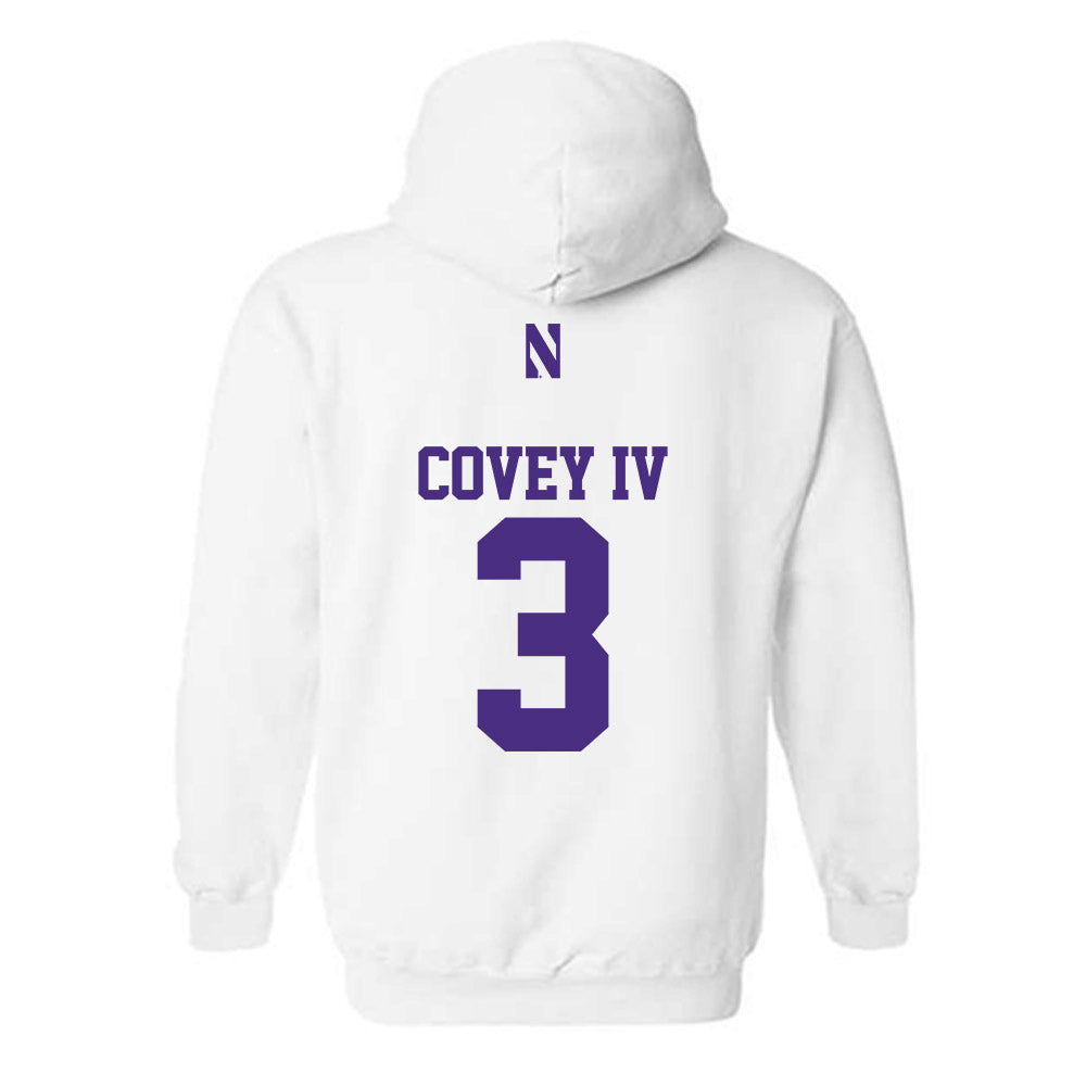Northwestern - NCAA Football : Frank Covey IV - Classic Shersey Hooded Sweatshirt-1
