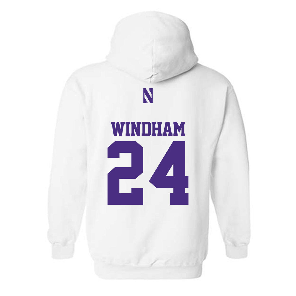Northwestern - NCAA Men's Basketball : KJ Windham - Classic Shersey Hooded Sweatshirt