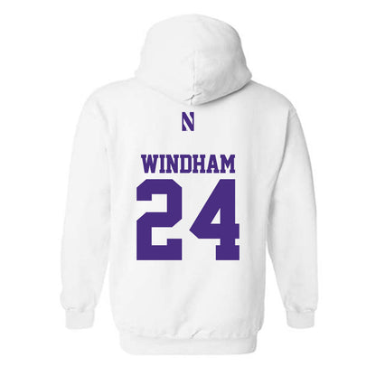 Northwestern - NCAA Men's Basketball : KJ Windham - Classic Shersey Hooded Sweatshirt