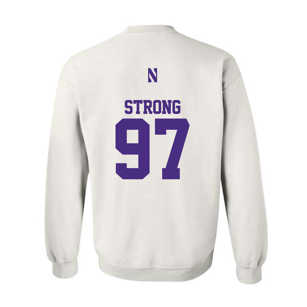 Northwestern - NCAA Football : Braxton Strong - Classic Shersey Crewneck Sweatshirt-1